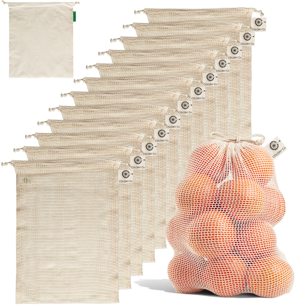 Reusable Produce Bags - 12-Pack - Size Large