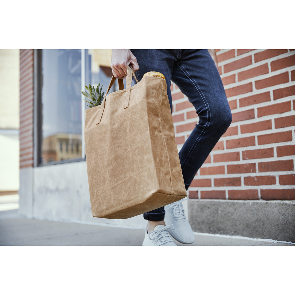 Waxed canvas grocery best sale bag