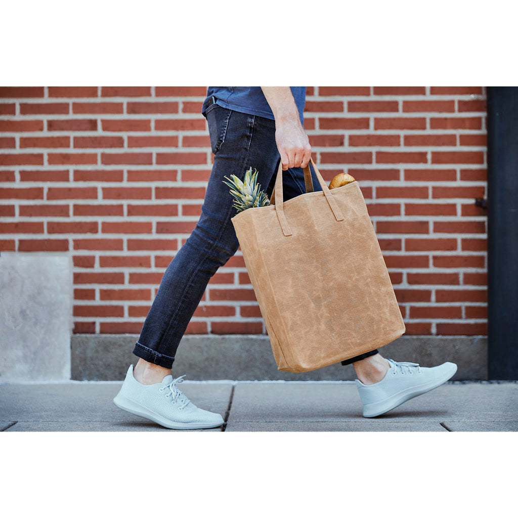 World's Strongest Grocery Bag, Handmade with Certified Organic Cotton and  Hand Waxed Beeswax, Foldable, Stiff Canvas Stands Up for Easy Filling