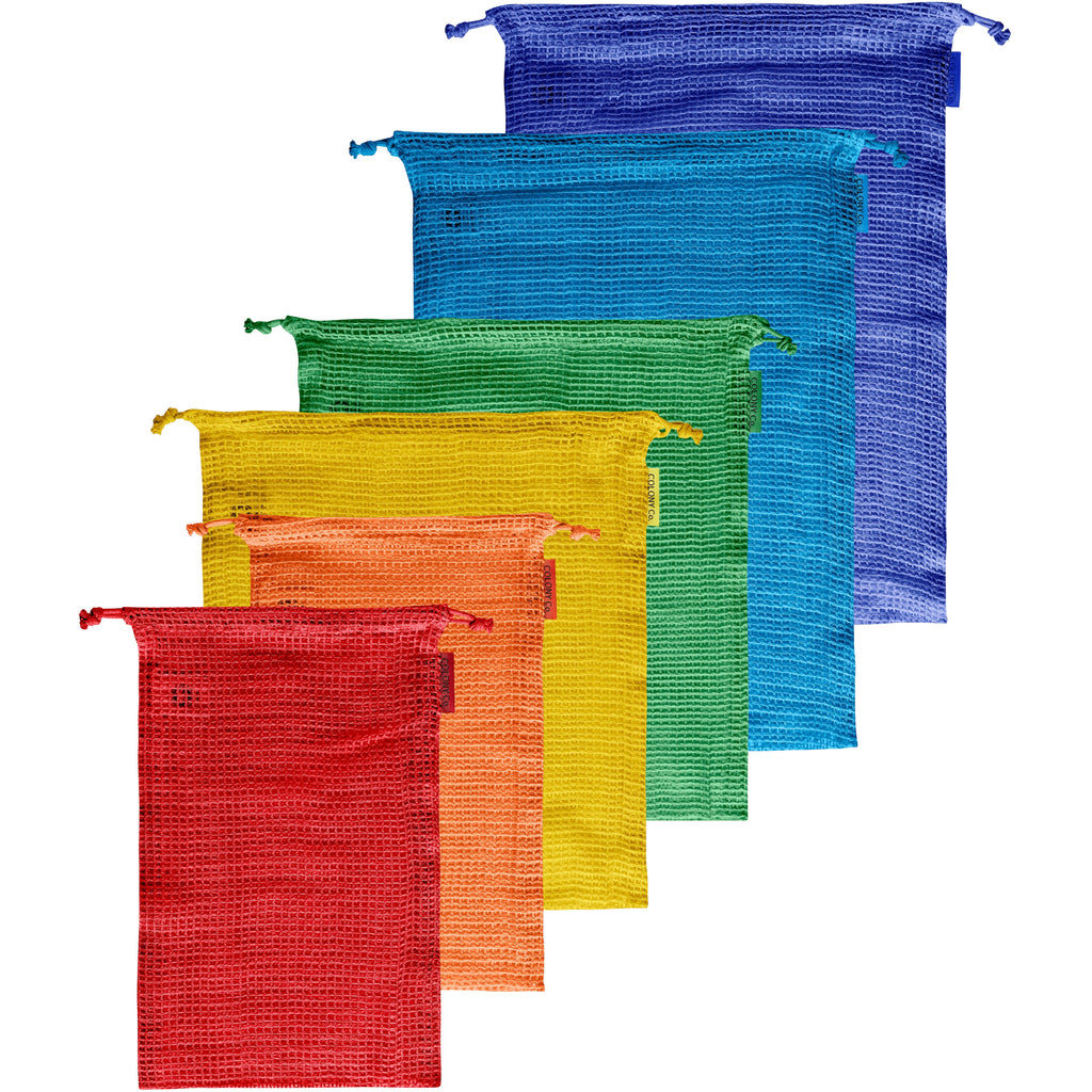Rainbow Bundles of Reusable Produce Bags
